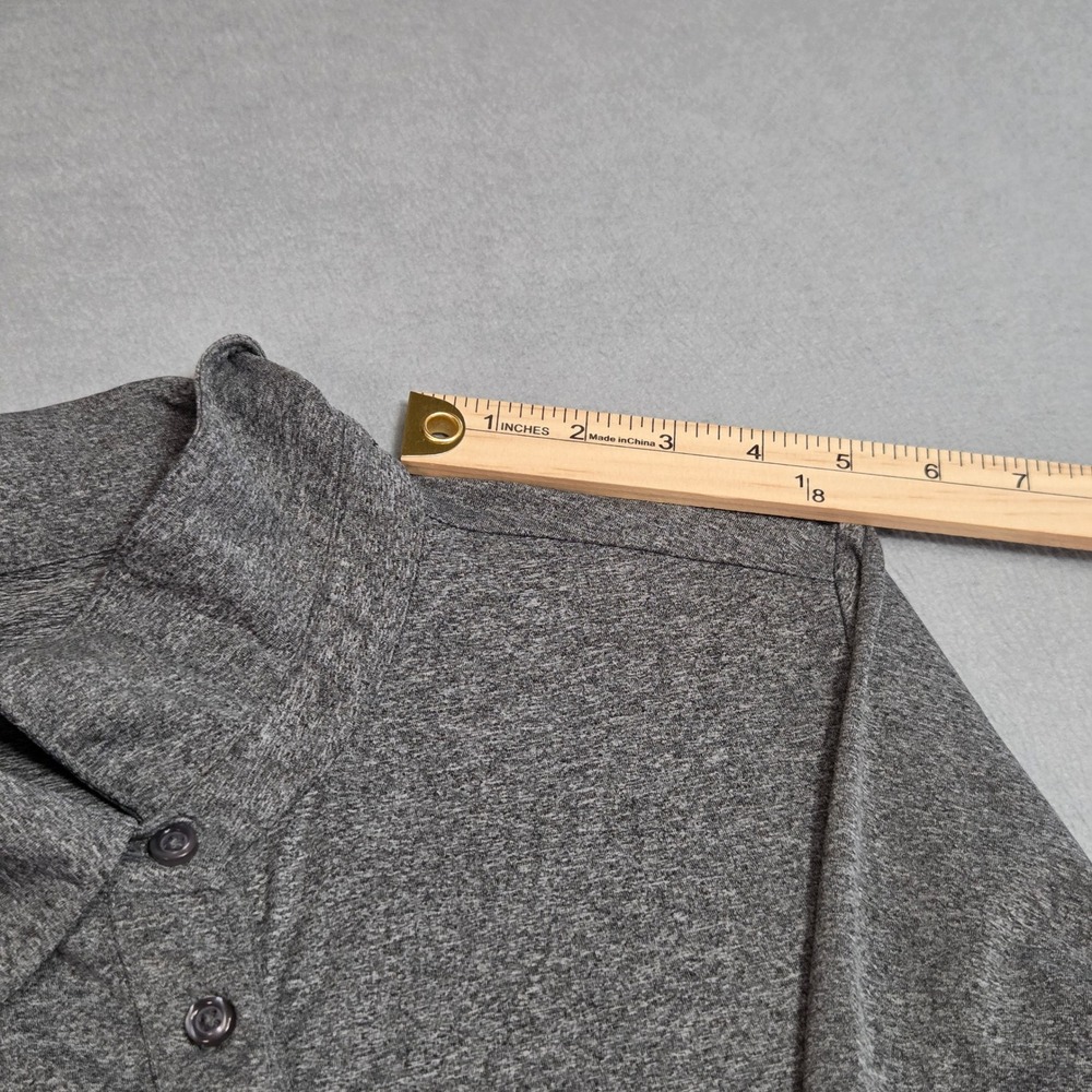 Tuff Athletics Polo Shirt Womens L Gray Short Sleeve Performance Active Stretch - Picture 7 of 12